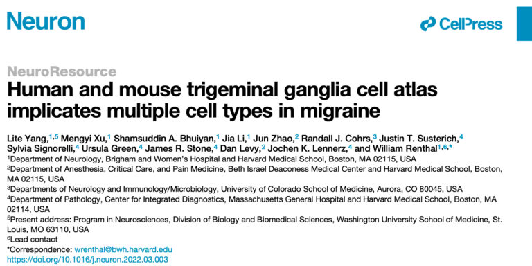 Mar '22 TG Cell Atlas Published in Neuron!